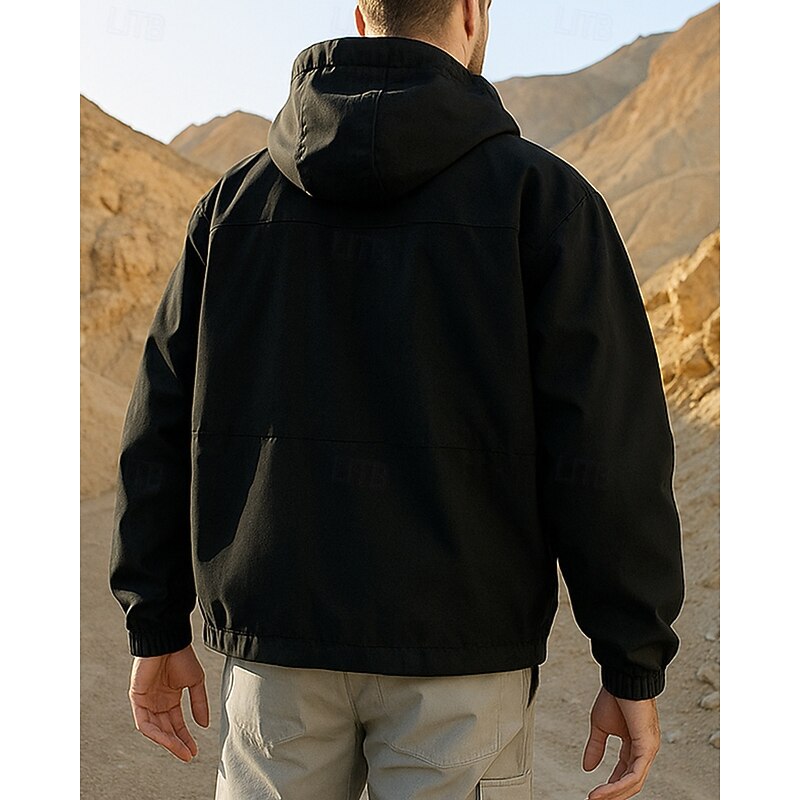 Men's Softshell Jacket Hiking Jacket Hardshell Jacket Outdoor Waterproof Windproof Hiking Outfits Hiking Clothes Spring Autumn / Fall Jacket Hunting Climbing Running Solid Color Black Army Green Khaki2