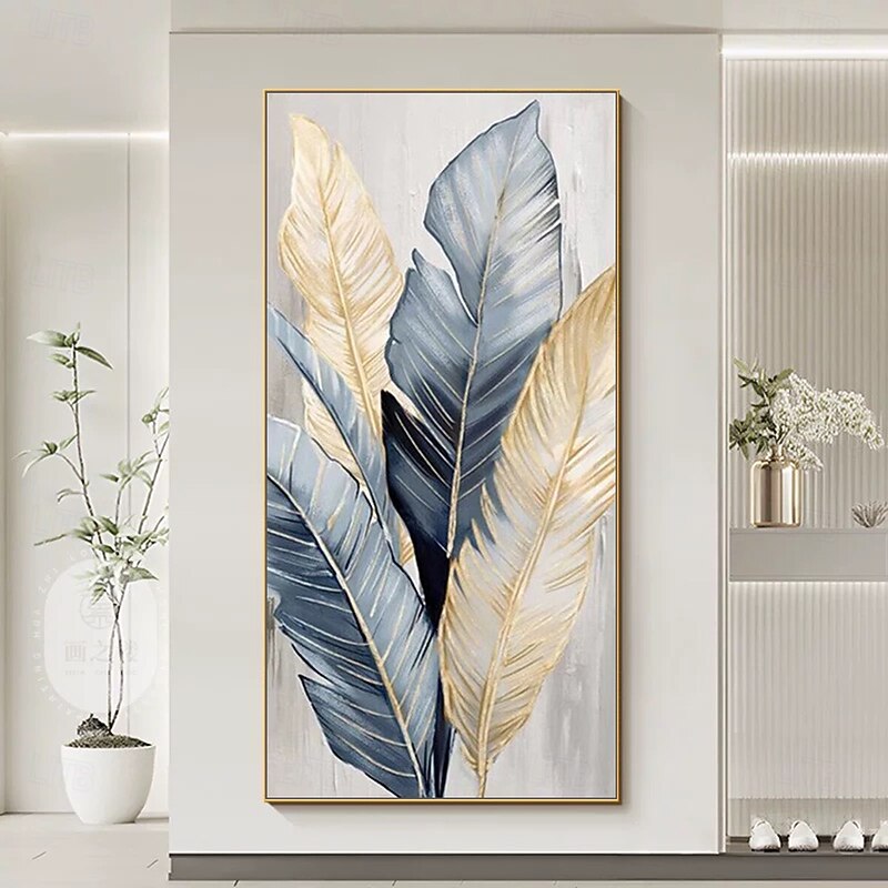 Mintura Handmade Banana Leaf Landscape Oil Paintings On Canvas Wall Art Decoration Modern Abstract Pictures For Home Decor Rolled Frameless Unstretched Painting3