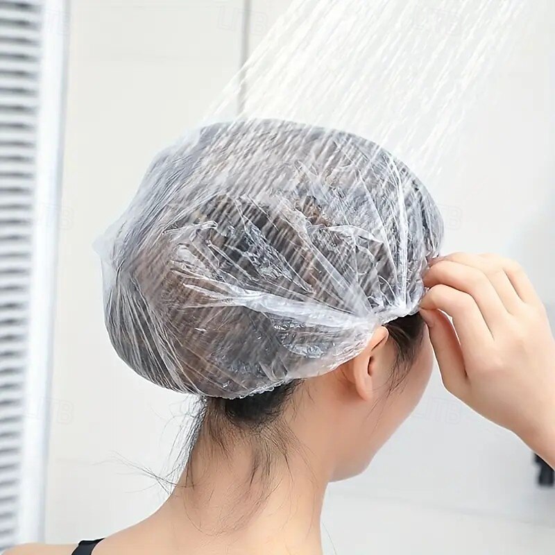100/500-Pack Disposable Waterproof Shower Caps – Ideal for Women's Deep Conditioning & Hair Care2