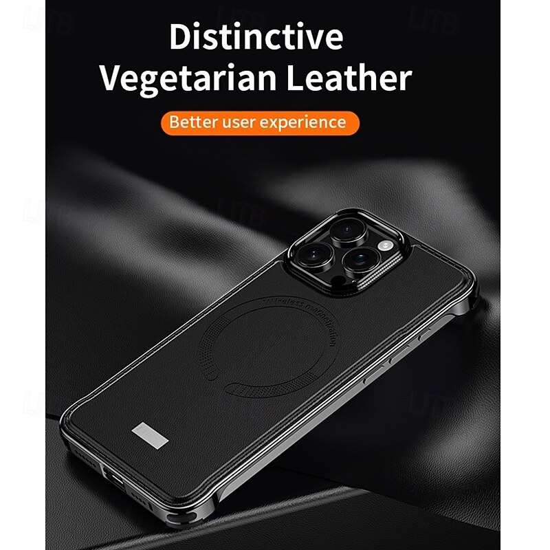 Phone Case For iPhone 17 Pro Max 17 Air 16 Pro Max Plus 15 Pro Max Plus Back Cover Support Wireless Charging Shockproof Retro TPU PU Leather4