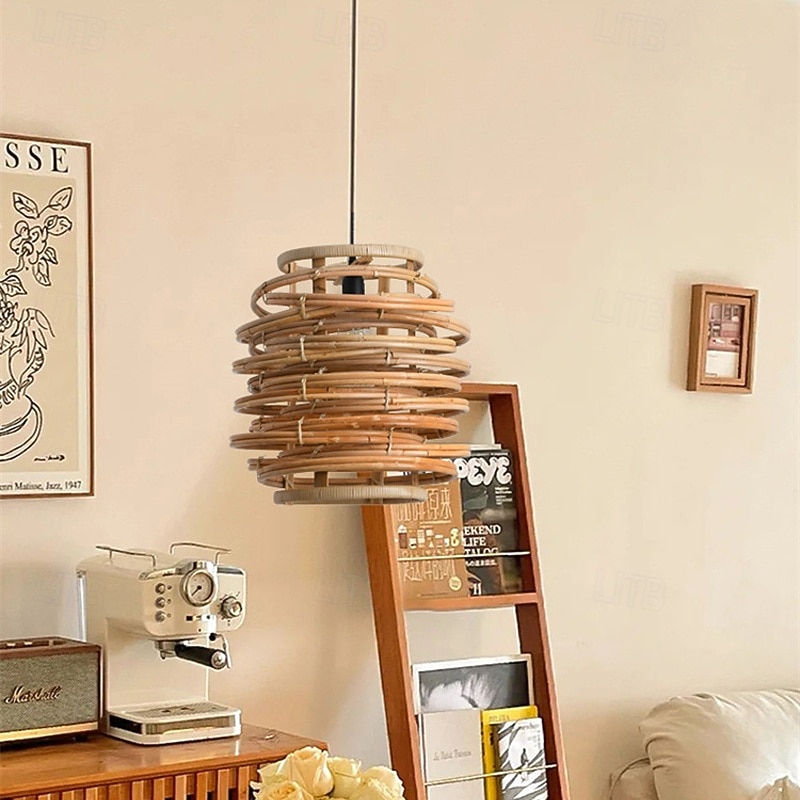 Modern LED Ceiling Light Lighting Chandelier Southeast Asian Zen Style Pendant Light Shade Bar Decorative Lamp Hanging Pendant Bedroom Living Room for Ceiling3