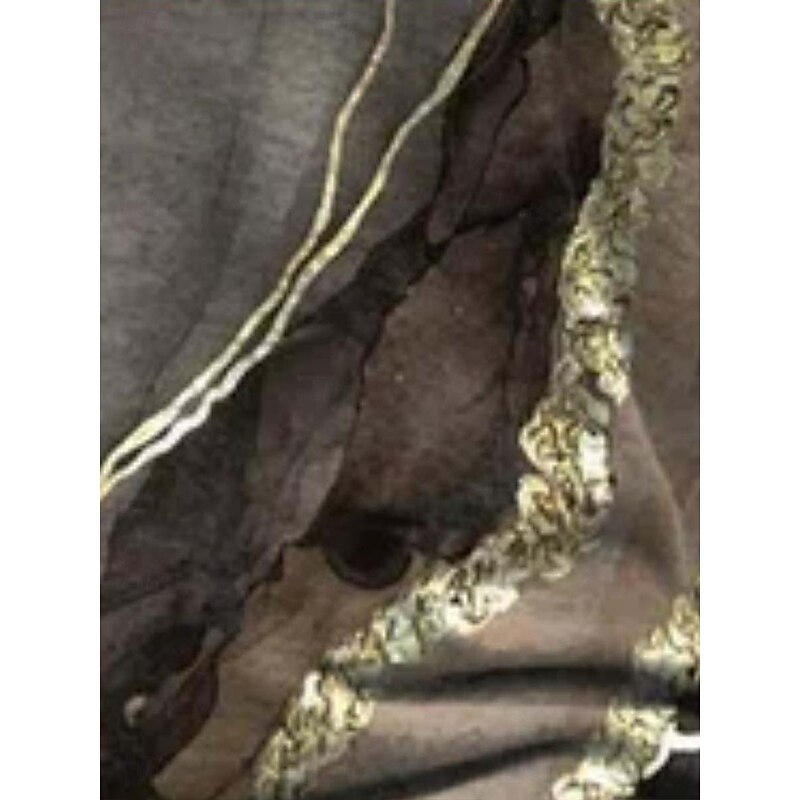 Women's T shirt Long Sleeve Geometric Abstract Basic Long Sleeve Pile Neck V Neck Regular Tops Daily Weekend Buttons Print Royal Blue Blue Gray Spring Fall Winter Prefall4