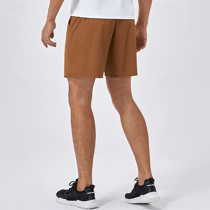 Men's Running Shorts Workout Shorts with Pockets High Waist Bottoms Athleisure Gym Workout Quick Dry Lightweight Gym Basketball Athletic Loose Fit Sportswear Activewear Solid Colored Black Army Green4