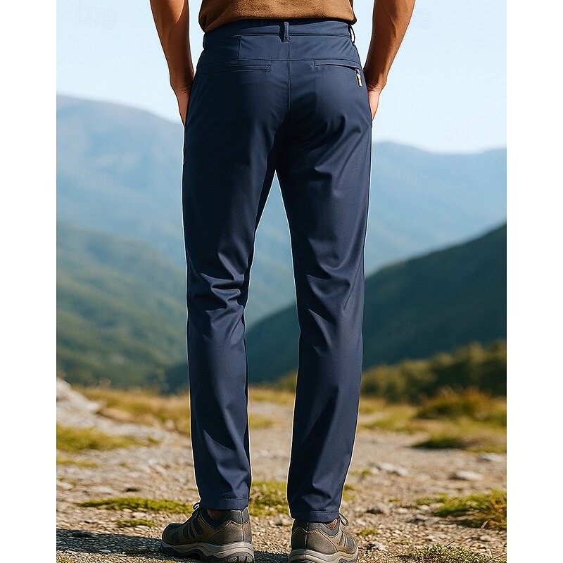 Men's Hiking Pants Trousers Hiking Rain Pants Waterproof pants Outdoor Regular Fit Waterproof Windproof Bottoms Pocket Black Army Green Camping / Hiking Running S M L XL XXL2