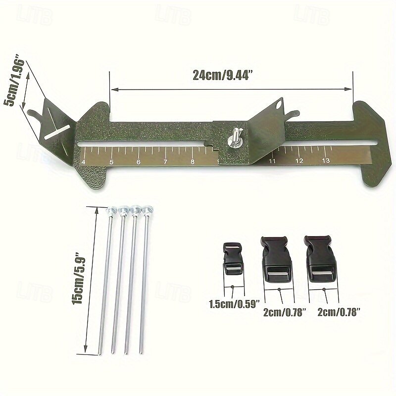 DIY Paracord Metal Weaving Frame - Handmade Outdoor Leisure Bracelet Maker Tool - Includes 2 Random Color Ropes3