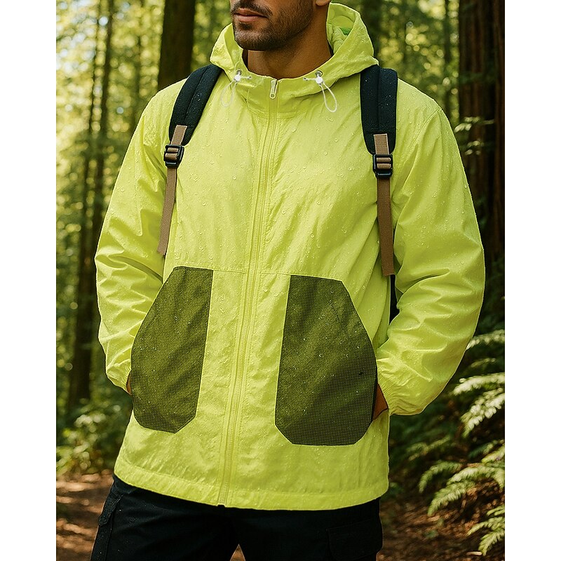 Men's Windbreaker Softshell Jacket Hiking Jacket Outdoor Waterproof Windproof Hiking Outfits Hiking Clothes Spring Autumn / Fall Top Camping / Hiking / Caving Running White Purple Green3