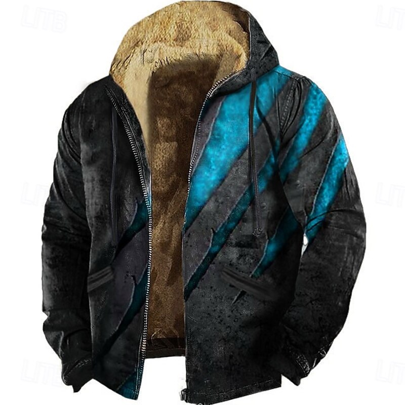 Halloween Men's Gothic Horror Claw Marks Fleece Hoodie Sweatshirt Gothic Vintage Retro Long Sleeve Crew Neck Outdoor Streetwear Yellow Red Drawstring Fall Winter Designer2