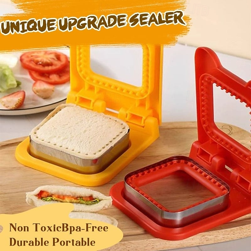Sandwich Molds Cutter and Sealer Stainless Steel Bread Cutting Maker Tool Set for DIY Sandwich Toast Sealing Perfect Kitchen Accessory for Lunch Snacks Preparation4