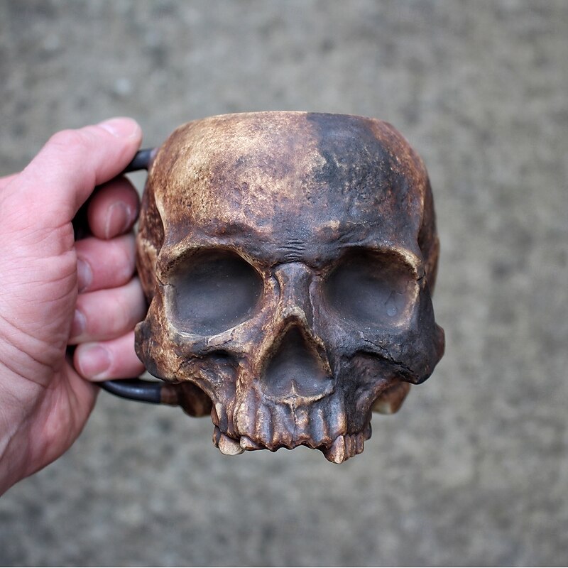 17oz Resin Skull Beer Cup Viking Warrior Skull Mug Tankard Medieval Skull Drinkware Mug for Coffee/Beverage/Juice3
