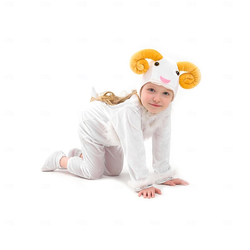 Animal Sheep Halloween Cosplay Costume Outfits Funny Costumes Cosplay Kid's Boys' Girls' Halloween Carnival Mardi Gras Performance Party Easy Halloween Costumes Dress Up