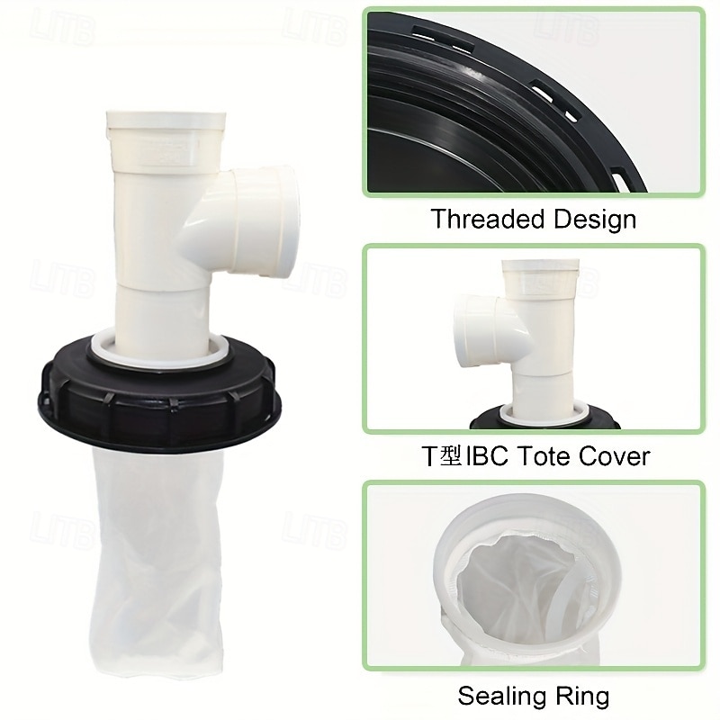 IBC Ton Drum Accessories, Ton Drum Plastic Lid 165mm with Filter Mesh, Ton Drum Top Lid, Ton Drum Filter3