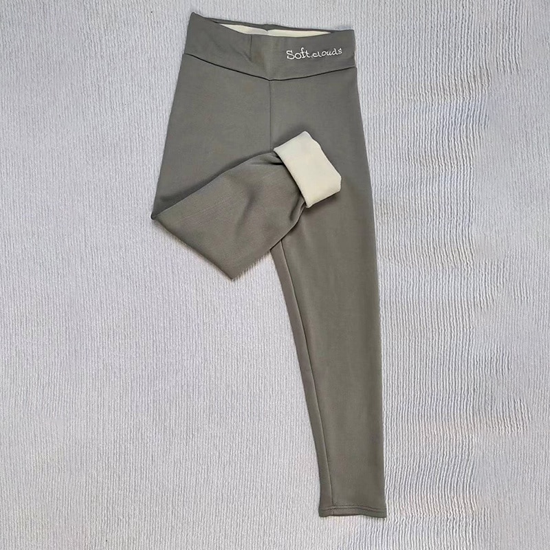 Women's Sherpa Pants Winter Warm Thick Leggings High Waist Athletic Pilates Running Bottoms Solid Color Dark Grey Black Burgundy Sports Activewear4