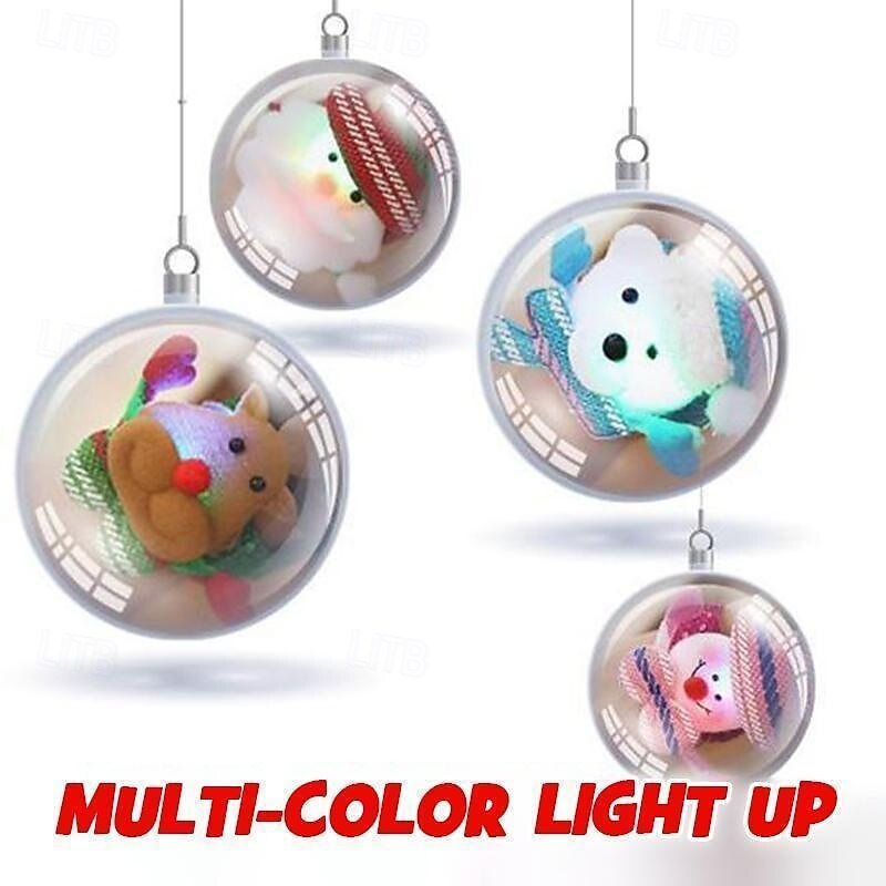 8Pcs Christmas LED Wristbands, Multi-Color Light-Up Slap Bracelets with Santa, Snowman, Reindeer & Ice Bear Designs, Holiday Party Favors for Kids & Adults4