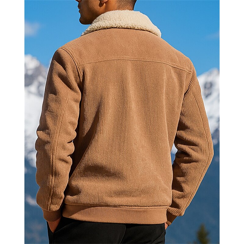 Men's Bomber Jacket Fleece Jacket Winter Outdoor Thermal Warm Fleece Jackets Full Zip Hunting Fishing Climbing Black Army Green Khaki Grey2