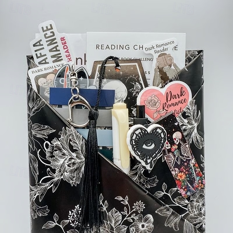 Gothic Blind Date with a Book Halloween Witch Blind Date with a Spooky Book Ghostly Blinds Box Surprise with Halloween Enthusiasts Stickers and Keychain Gift for DIY Lovers