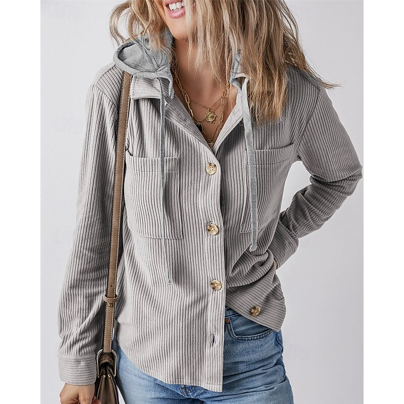 Women's Winter Coat Warm Comfortable Pocket Buttons Fashion Outdoor Color Block Going out Weekend Single Breasted Regular Hooded Regular Fit Long Sleeve Outerwear Black Blue Orange Fall Winter3