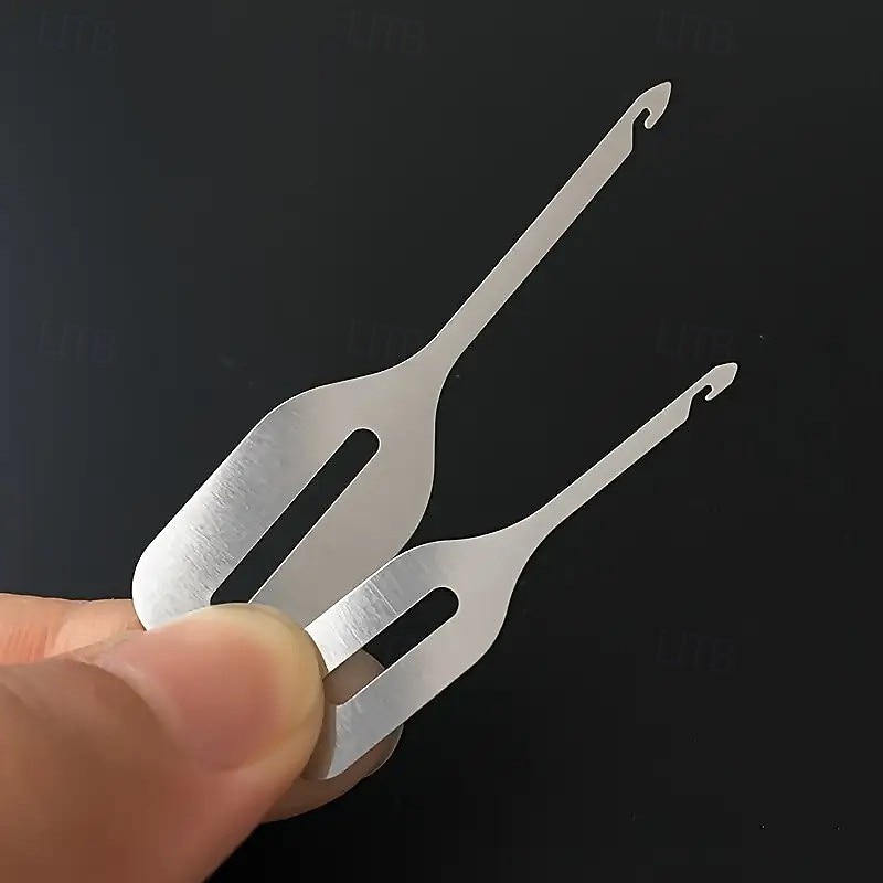 4PCS Stainless Steel Needle Threaders, Quick Sewing and Embroidery Threading Tools for Hand Sewing, Cross Stitch, DIY Crafts and Knitting Accessories4