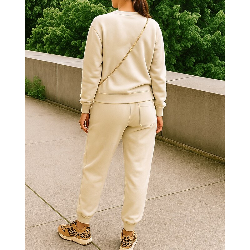 Women's Tracksuit Sweatpants Sportswear Leopard Clothing Suit Fall Black Pink Outdoor Travel Sports Fashion Breathable Long Sleeve Sport Activewear Micro-elastic Loose Fit2