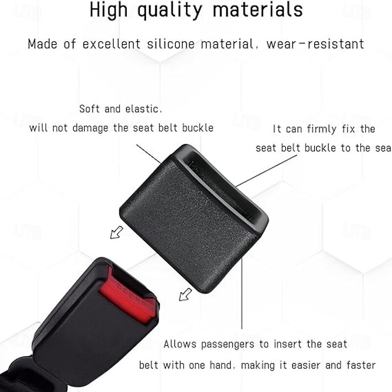 2PCS Seat Belt Buckle Booster Set, Makes Receptacle Stand Upright for Easy Access, Universal Vehicle Seatbelt Buckle for Kids2