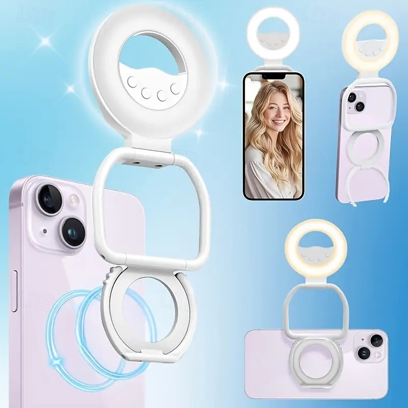 Portable Magnetic Multi-Function Handheld Fill Light Beauty Face Slimming Selfie Live Streaming Outdoor Fill Light with Desktop Stand