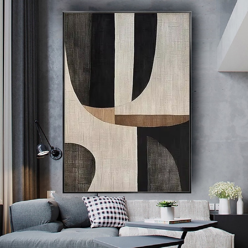 Mintura Handmade Abstract Oil Paintings On Canvas Modern Wall Art Room Decoration Picture For Home Decor Rolled Frameless Unstretched Painting