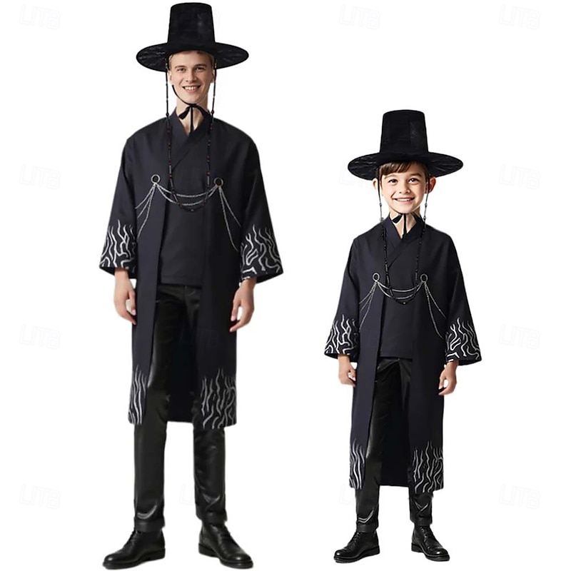 Korean Idol Inspired Pop Star Costume Hanbok Fancy Dress Korean Traditional Virtual Idol Movie Cosplay for Men's Boys' Kid's Adults' Halloween Carnival Performance Comic Con Anime Expo2