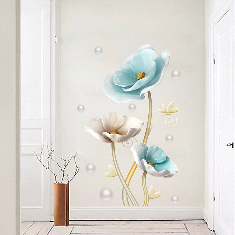 Flower Wall Sticker Wallpaper Self Adhesive Removable Mural For Bedroom Living Room Sofa Background Chinese Style Creative Vinyl Art Decoration Home Interior2