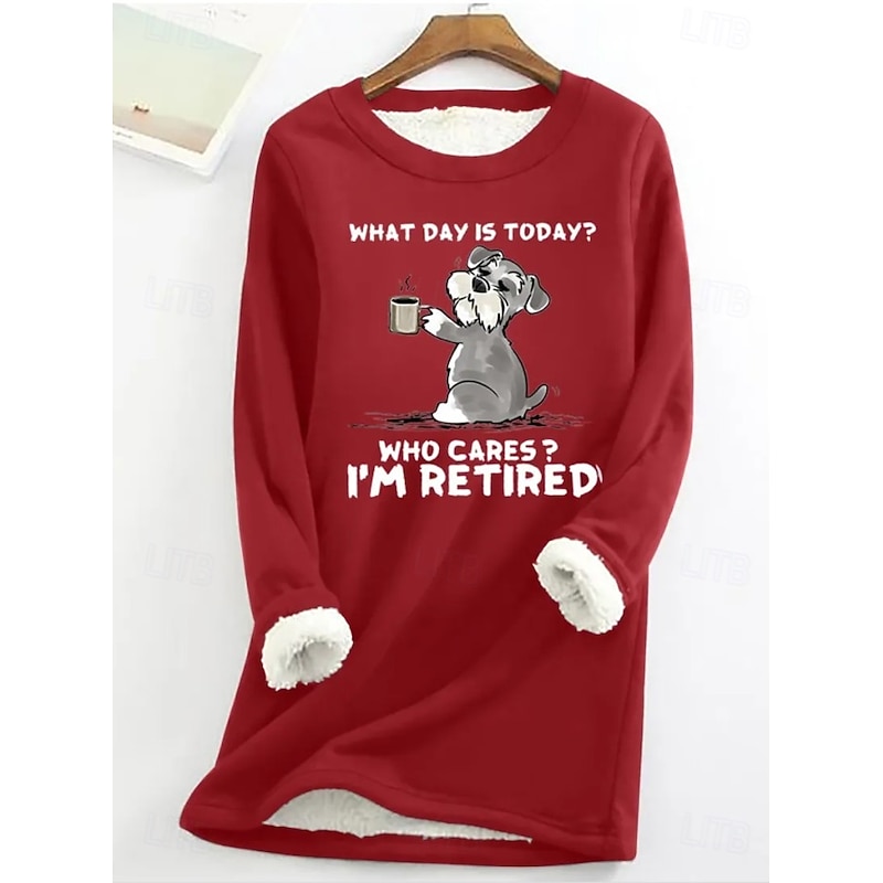Women's Pullover Sweatshirt Letter Casual Comfrt Long Sleeve Crew Neck Round Neck Long Tops Street Dailywear Print Black Pink Red Blue Gray Fall Winter3