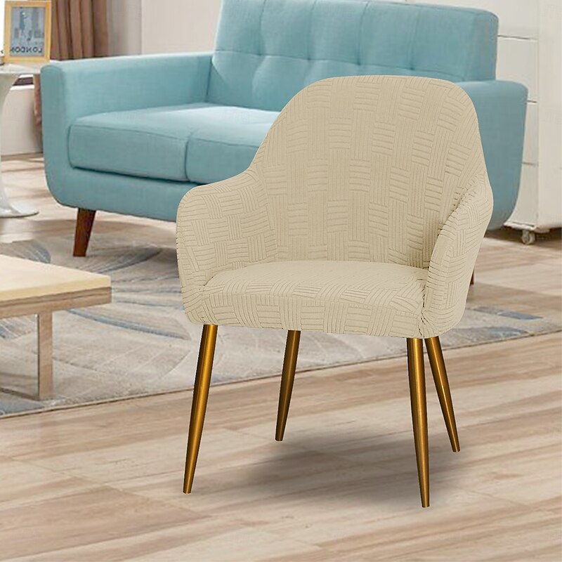 5x5 Grid High Armrest Chair Cover - Stretchable Protective Slipcover for Armchairs, Durable & Stylish Fit for Living Room Furniture