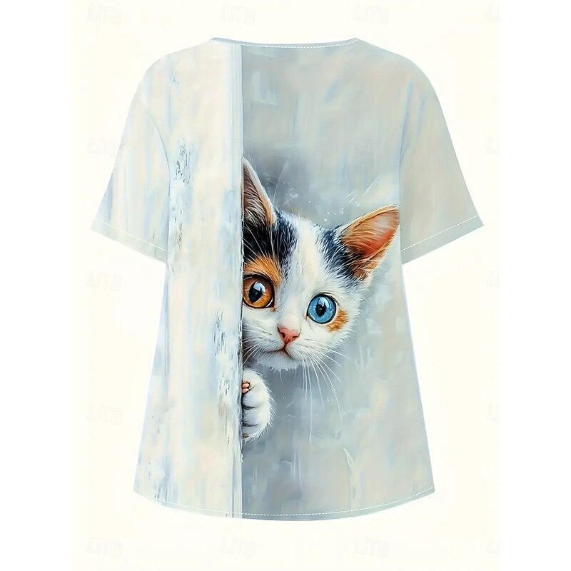 Women's Blouse Graphic Animal Vintage Tropical Stylish Short Sleeve Regular Tops Holiday Buttons Print Yellow Green Beige Gray Summer2