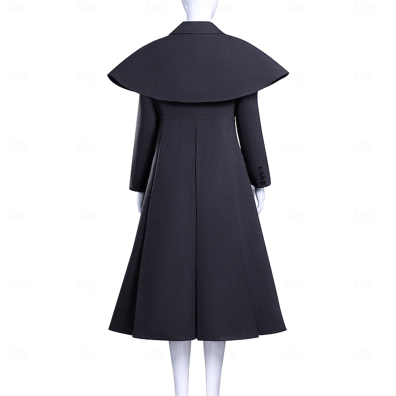 Gothic Horror Dark Academia Coat Costume Fancy Dress Classic Movie Cosplay for Women's Adults Halloween Carnival Performance Party Dress2