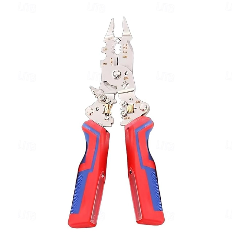 13 in 1 Foldable Wire Stripper Pliers with Voltage Tester Folding Efficient Electrician Stripping Plier Multi-function Wire Stripping Tool Twister for Cutting, Crimping and Pulling Pliers3