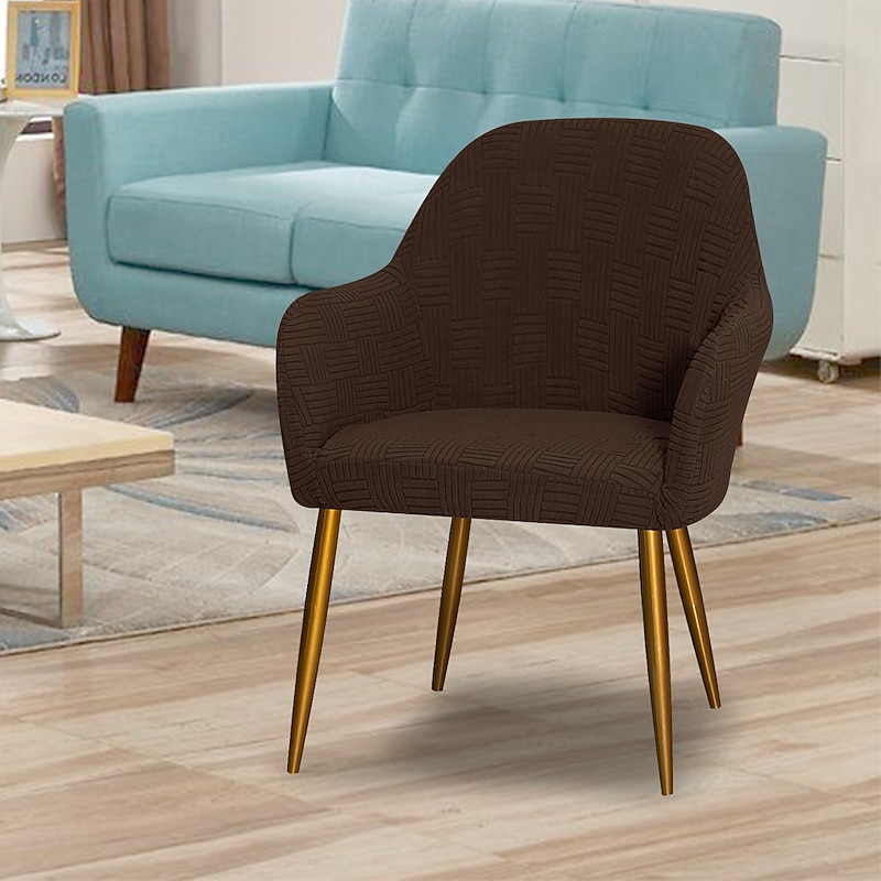 5x5 Grid High Armrest Chair Cover - Stretchable Protective Slipcover for Armchairs, Durable & Stylish Fit for Living Room Furniture3