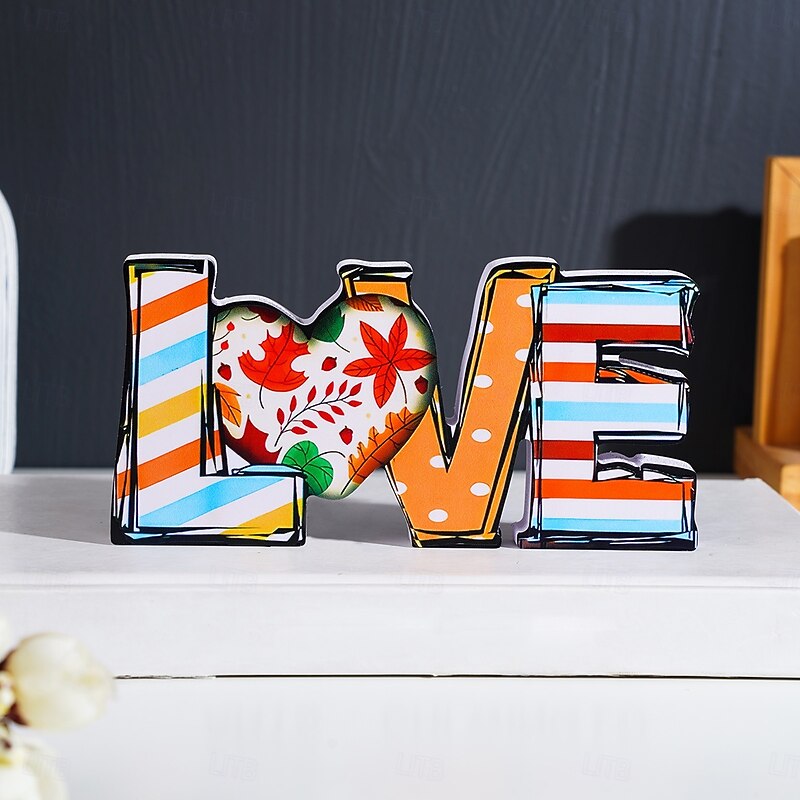 Fall LOVE Letters Decoration – Foam Board Standing Decor for Farmhouse Home, Thanksgiving and Autumn Home Décor, Holiday Letter Ornament4