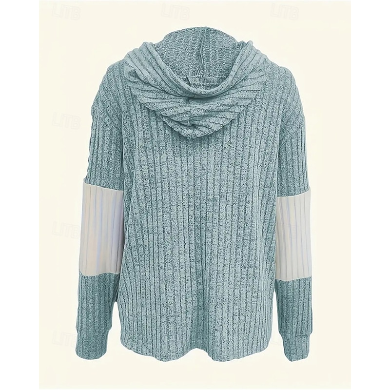 Women's Pullover Hoodie Sweatshirt Zip Up Hoodies Color Block Fashion Casual Long Sleeve Hooded Regular Tops Street Dailywear Zip Up Green Fall Winter2