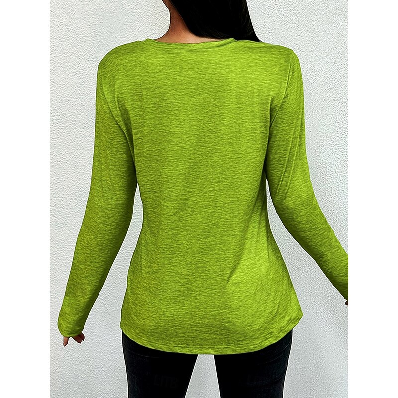 Women's T Shirt Heart Graphic Rainbow Vintage Stylish Classic Long Sleeve Crew Neck Round Neck Regular Tops Daily Print Grass Green Summer Spring Fall3