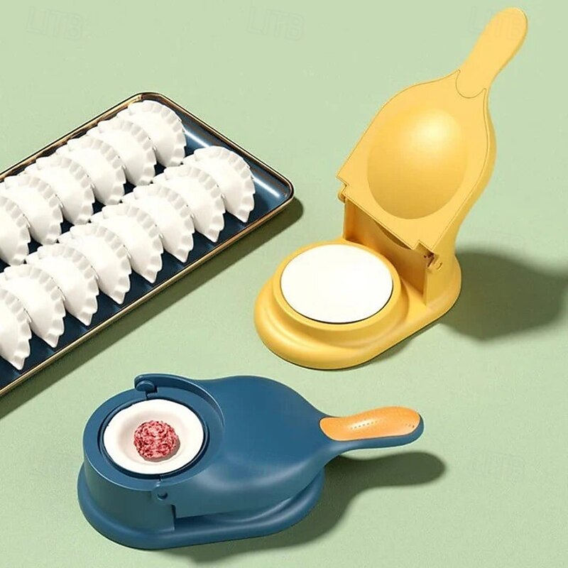 Upgrade 2 In 1 Dumpling Maker Automatic Press Mold Kitchen Tool Dumpling Skin Wrapper Household Gadget Egg Dumpling Steamed Dumpling Mold Hand Press Dumpling Machine4