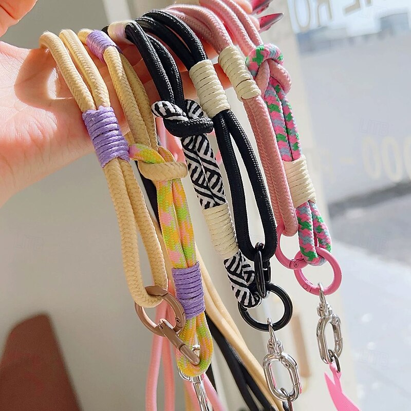 Fashionable mobile phone lanyard long rope crossbody suitable for carrying men and women outdoor hiking strap sturdy card anti loss clip mobile phone lanyard2
