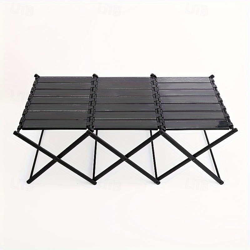2-in-1 Ultra-Light Aluminum Alloy Folding Shelf - Portable & Multi-Functional for Outdoor Camping, Picnics, BBQs Contemporary Style2