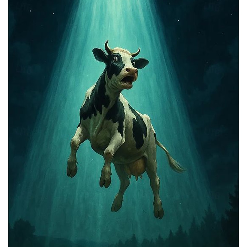 Halloween Men's Cow T Shirt Short Sleeve T shirt 3D Print Crew Neck Shirt Exaggerated Designer Horror Party Street Holiday Blue Green Summer Spring All Seasons Clothing Apparel S M L XL XXL XXXL3