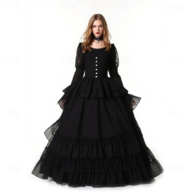 Rococo Victorian 18th Century Dress Party Costume Masquerade Ruffle Sleeve Maria Antonietta Fancy Dress Women's Royal Carnival Performance Party & Evening Adults' Dress
