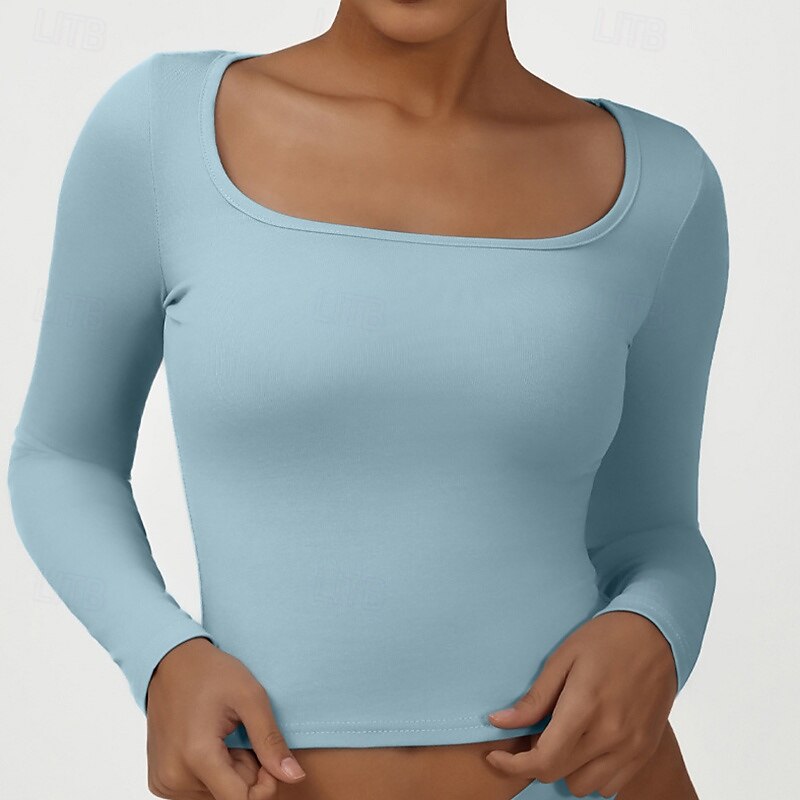 Women's Solid Colored Tennis Shirt Stylish Moisture Wicking Breathable Tennis Pickleball Running Shirt Black Pink Blue Tennis Clothing3