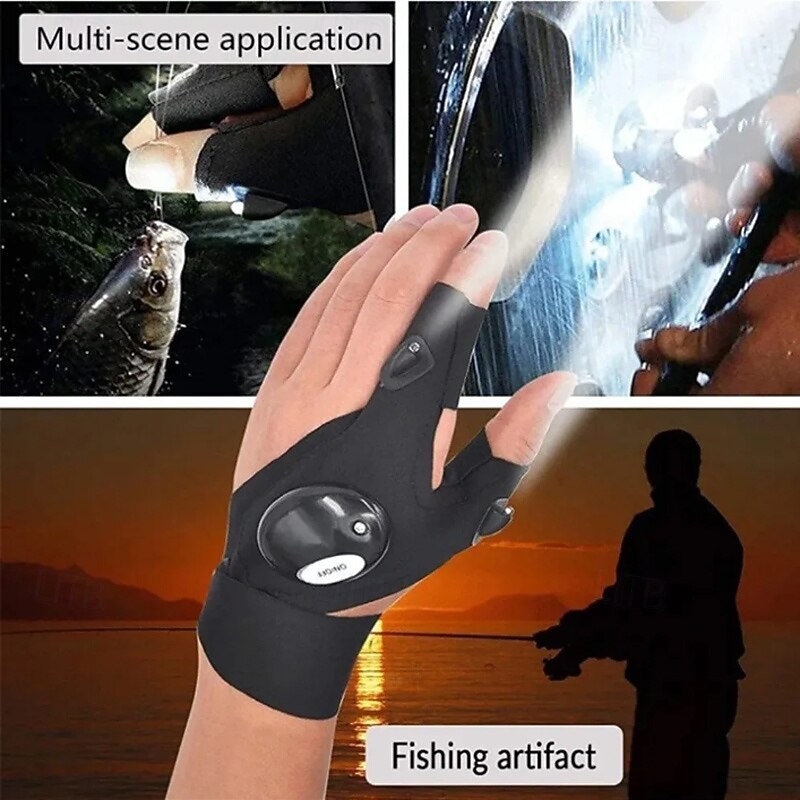 Fishing Equipment Accessories Glove With Led Fingerless Cycling Gloves With Lights Gloves for Light Fingers Mittens Apparel2