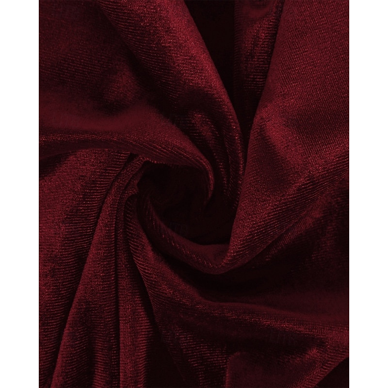 Women's Wide Leg Corduroy Pants Slacks Streetwear Casual Full Length Natural Plain Pocket Elastic Waist Comfortable Street Holiday Daily Wear Maroon Dark red Depression Green Black Fall Regular Fit4