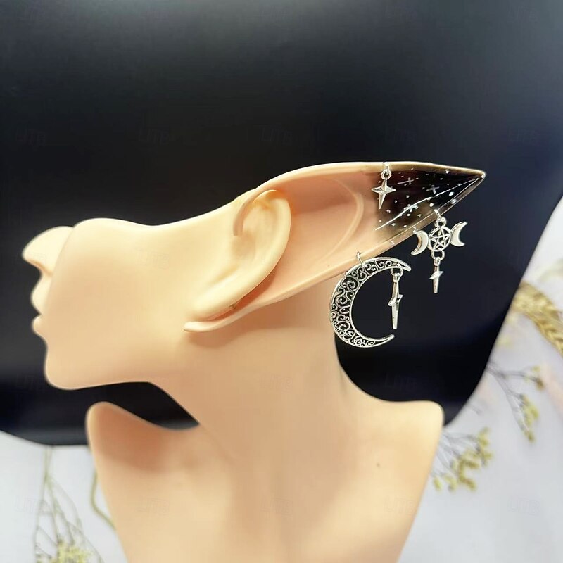 Elf Halloween Ear Cuffs Fantasy Funny Costume Adults' Women's Halloween Carnival Performance Party Easy Halloween Costumes Dress Up