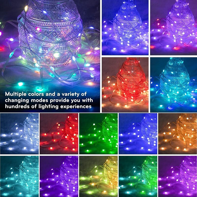 Smart Fairy String Light, LED RGB Dream Color Rope Lights with Remote, Led Rope Lights Outdoor, Christmas Light for Bedroom Deck Halloween Decorations4