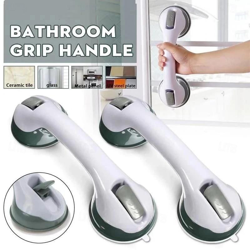 2 Pack Grab Bars Support Handle for Bathtubs and Showers, Shower Handle Strong Suction Shower Bar, Safety Bars for Shower Chair, Bathroom Grab Bar for Senior3