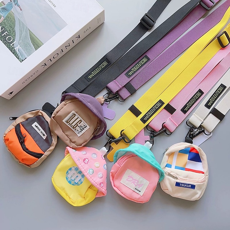 Fashionable colorful simple and trendy hanging rope mobile phone crossbody long rope keychain pendant adjustable anti loss clip coin purse2