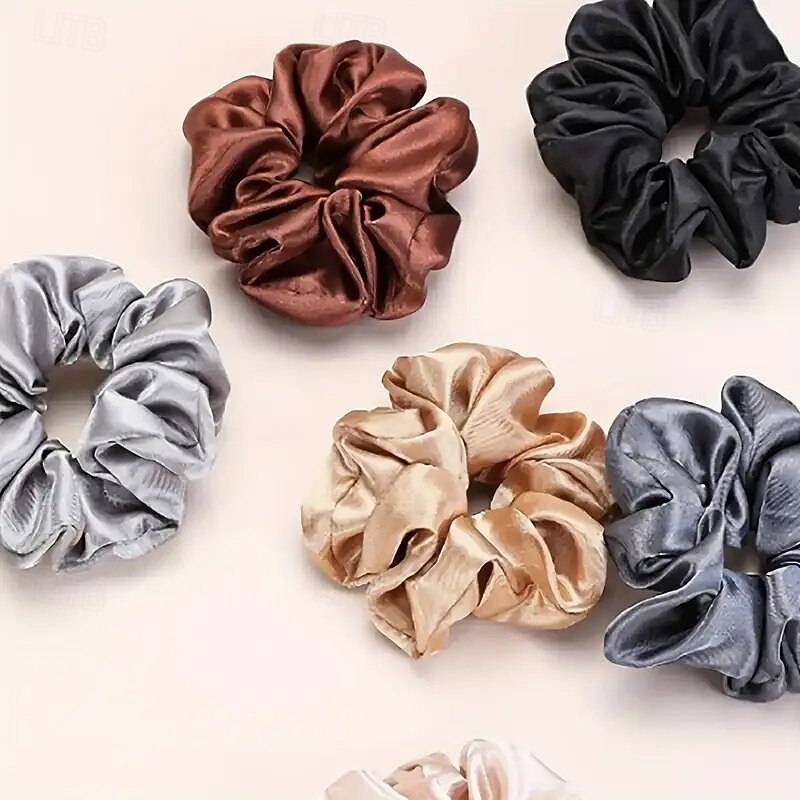 12-Piece Luxury Satin Hair Tie Set, Soft and Elastic Hair Accessories for Women, Colorful and Vibrant, Gentle on Hair, Perfect for Party Hairstyles, Travel, and Everyday Styling4
