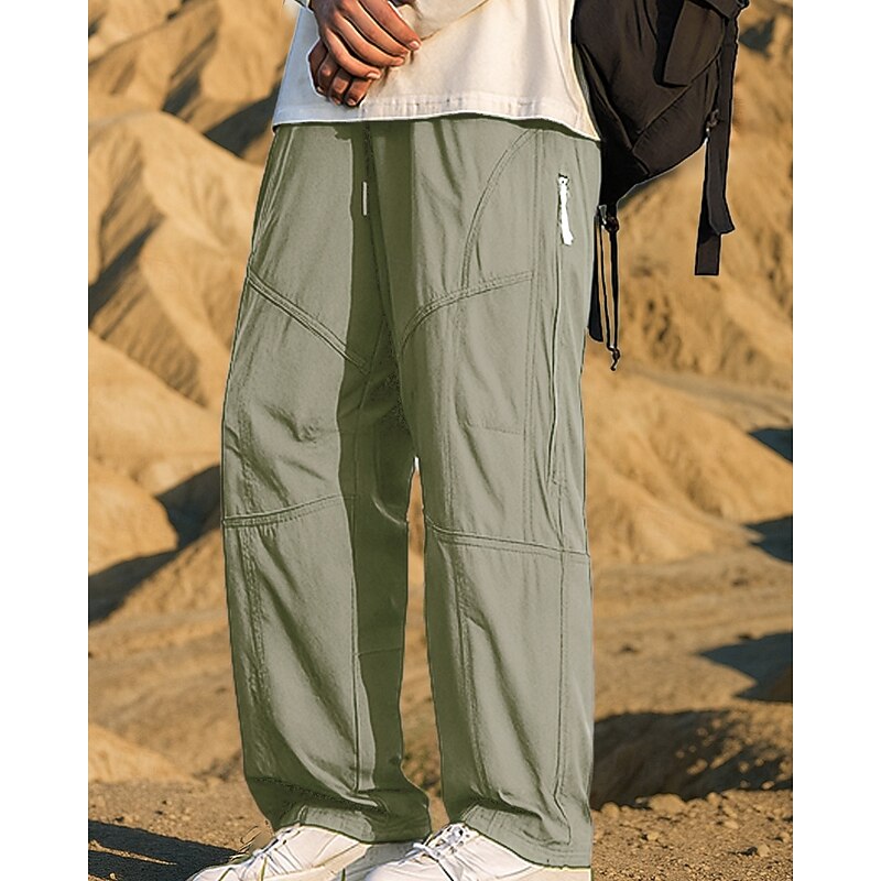 Men's Hiking Pants Trousers Softshell Pants Outdoor Regular Fit Waterproof Windproof Bottoms Pocket Black Purple Camping / Hiking Running S M L XL XXL4